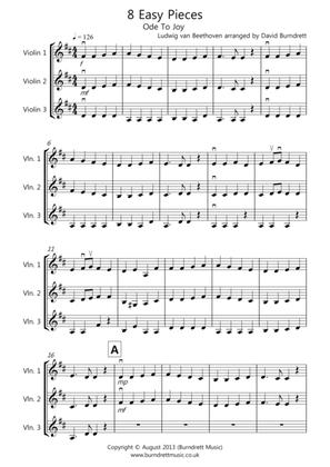 8 Easy Trios, for Violin