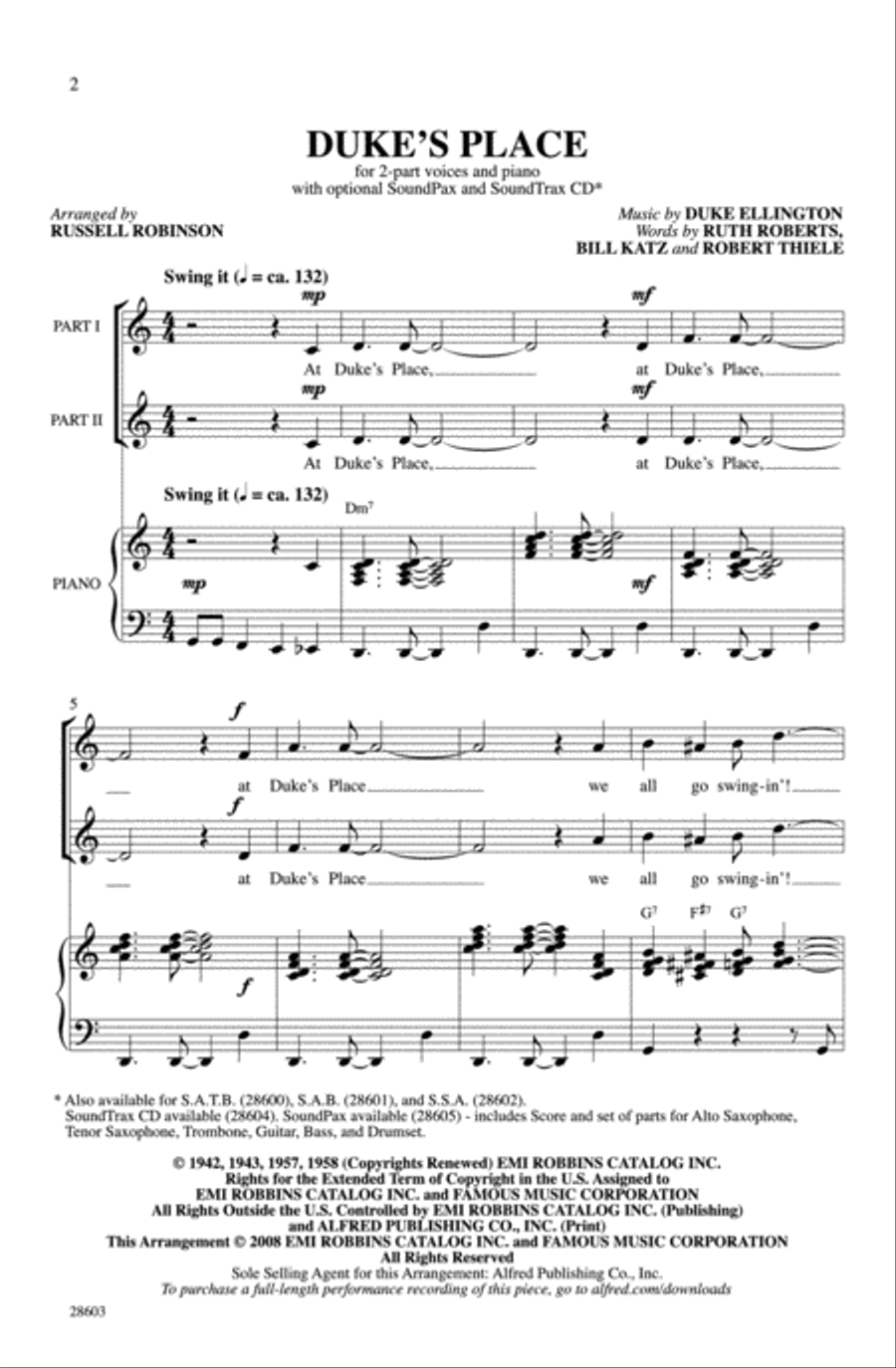 Duke's Place 2-Part scores gallery preview page 2