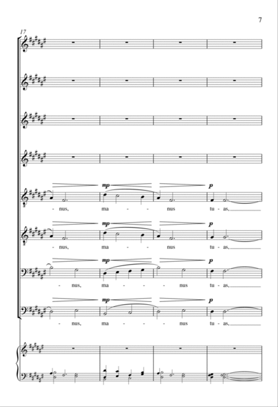 Your Hand in Mine (In manus tuas) SSAATTBB scores gallery preview page 6