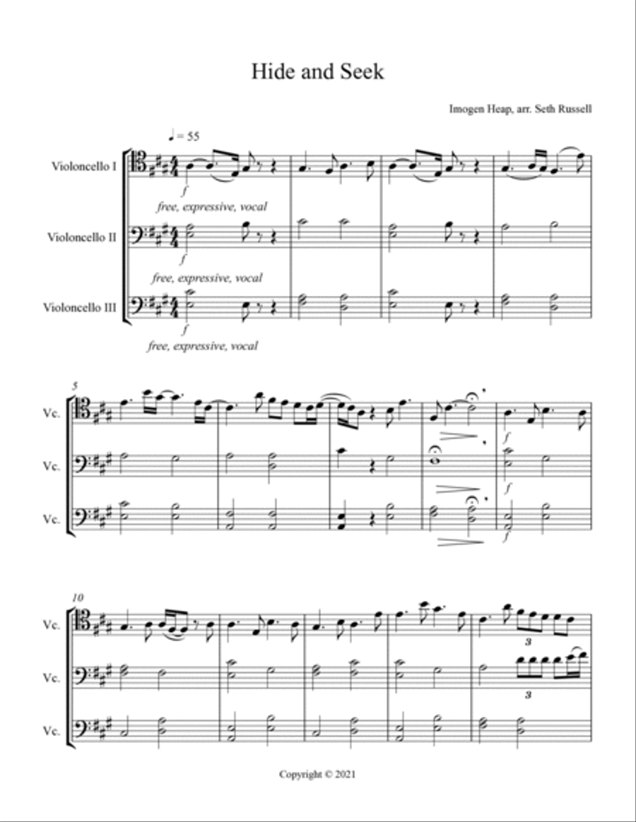 Hide And Seek Cello scores gallery preview page 3