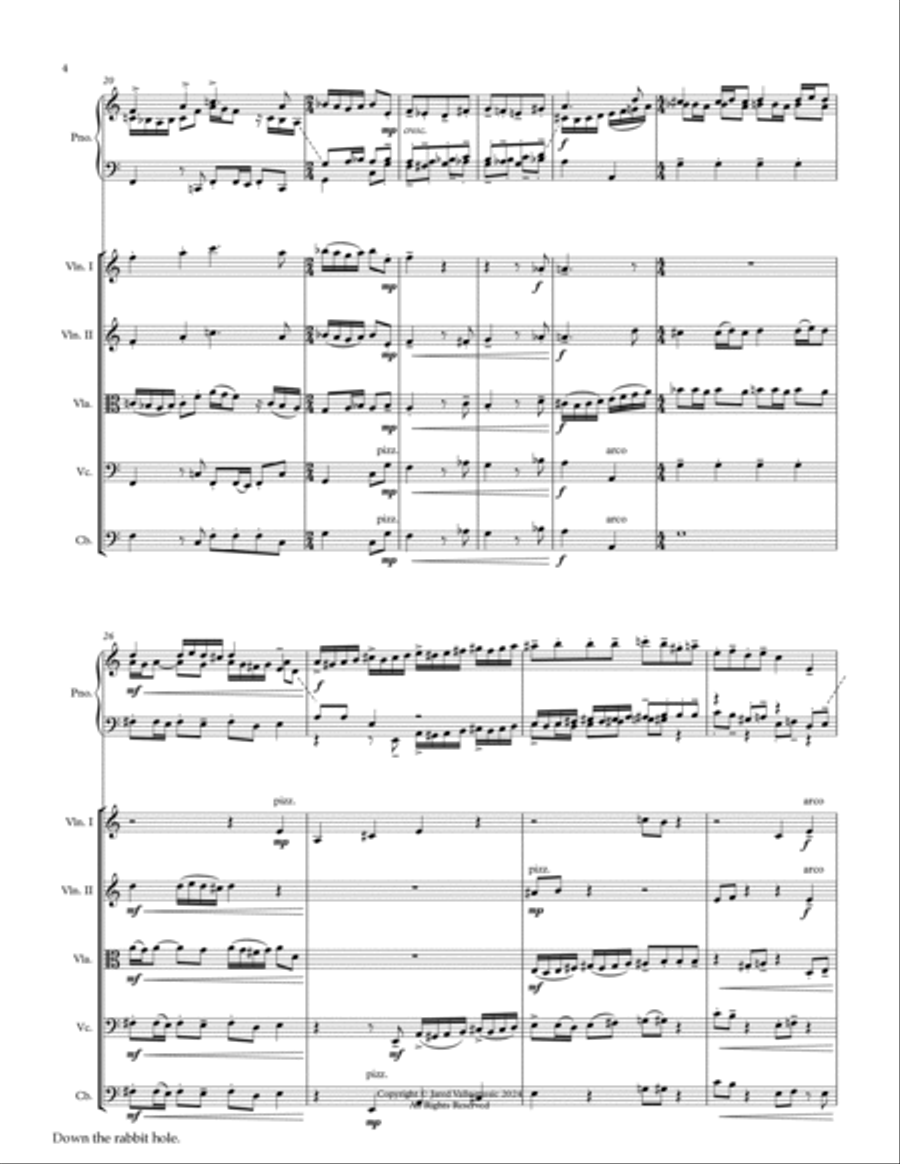 Down the rabbit hole Down the rabbit hole String Quintet scores gallery preview page 4