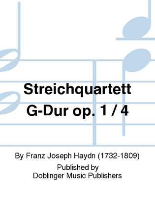 Book cover for Streichquartett G-Dur op. 1 / 4