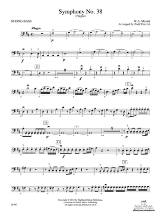 Book cover for Symphony No. 38: String Bass