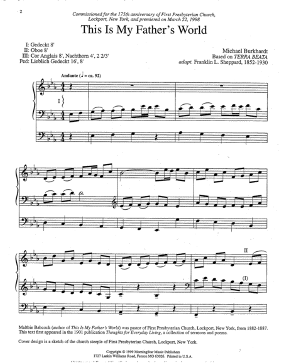 This Is My Father's World Organ scores gallery preview page 2