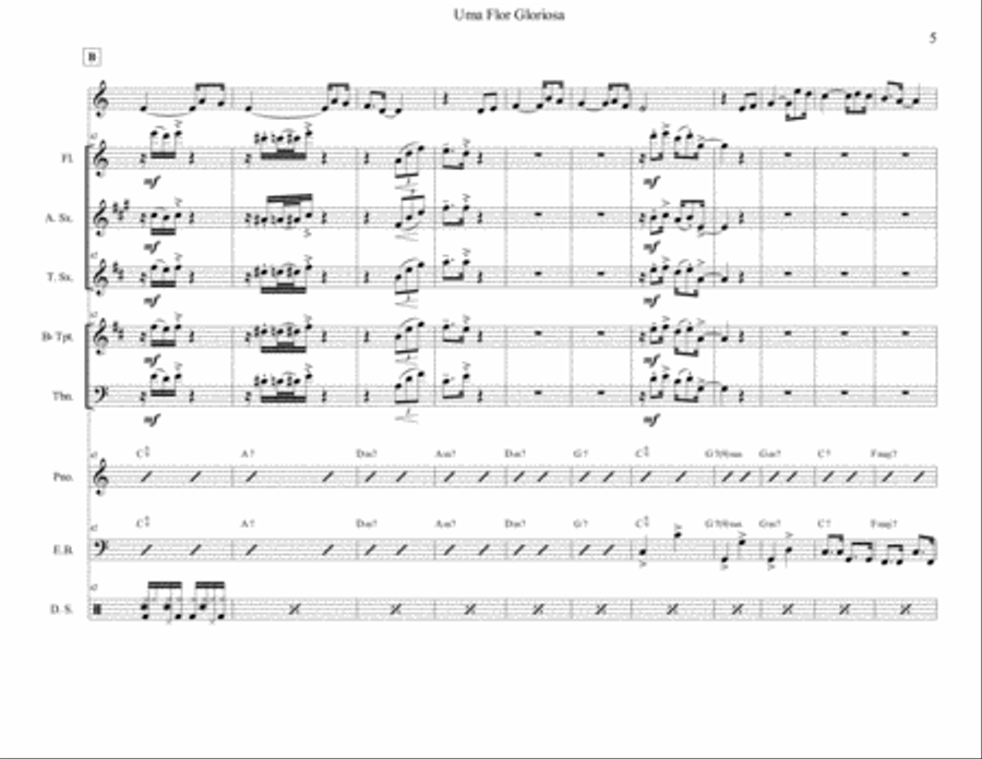 Flor Gloriosa Jazz Ensemble scores gallery preview page 5