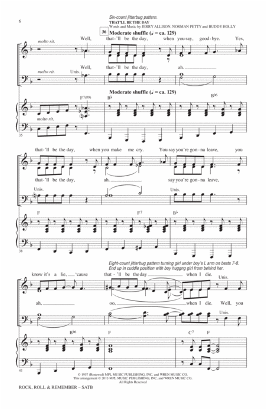 Rock, Roll & Remember: A Tribute To Dick Clark & American Bandstand (Medley) 4-Part scores gallery preview page 5