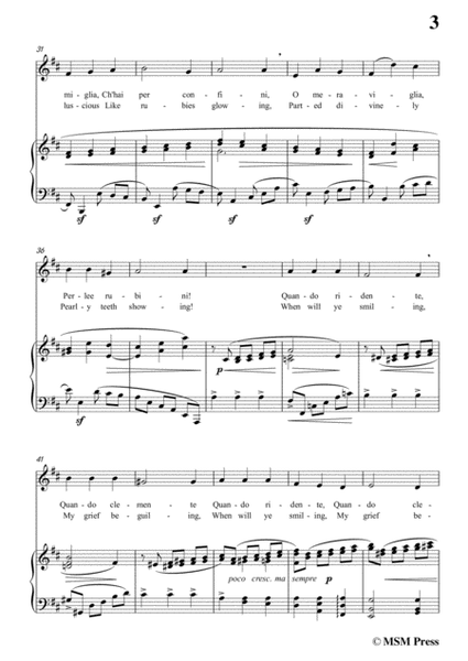 Falconieri-Occhietti amati,in b minor,for Voice and Piano image number null