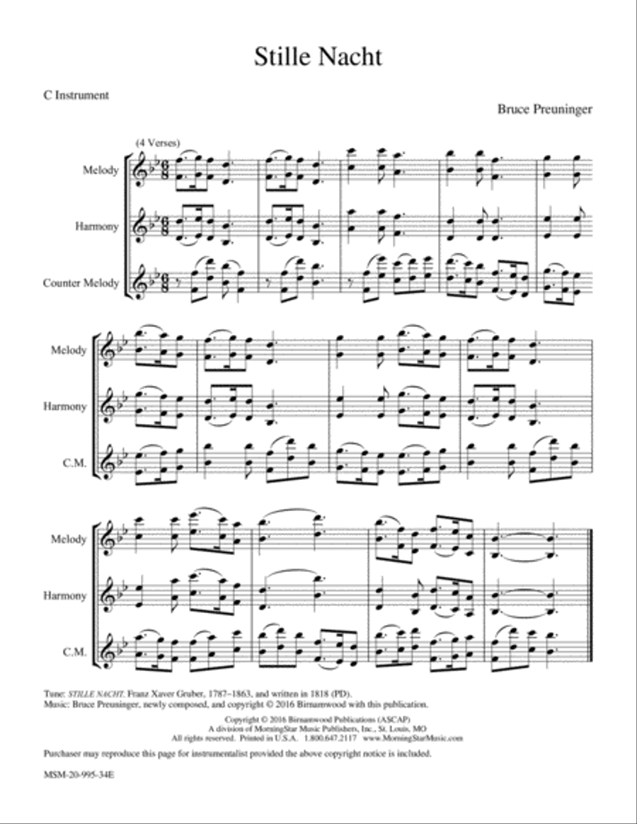Stille Nacht Piano and Keyboard scores gallery preview page 2