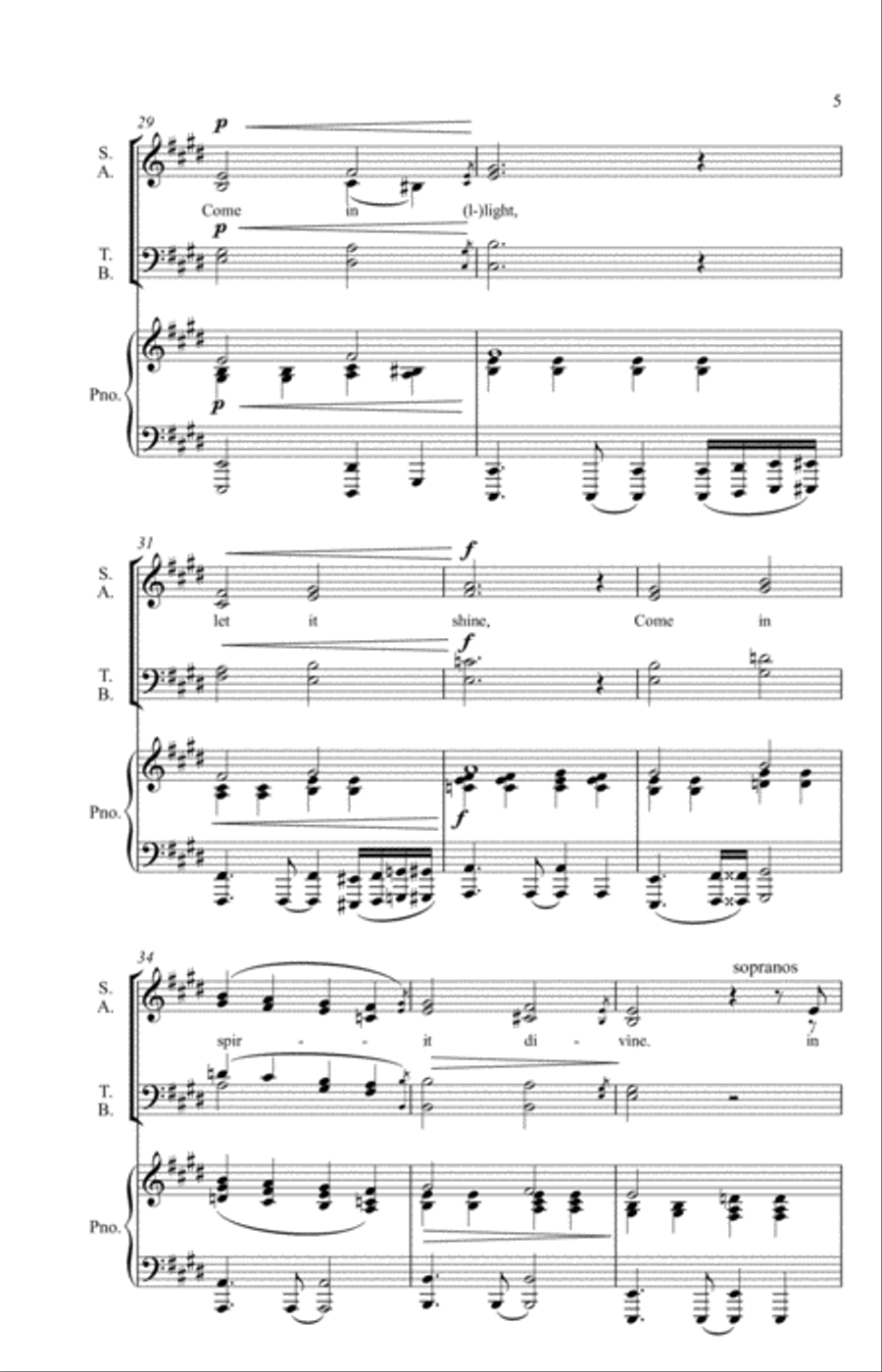 Come in Peace (Go in Peace) 4-Part scores gallery preview page 5
