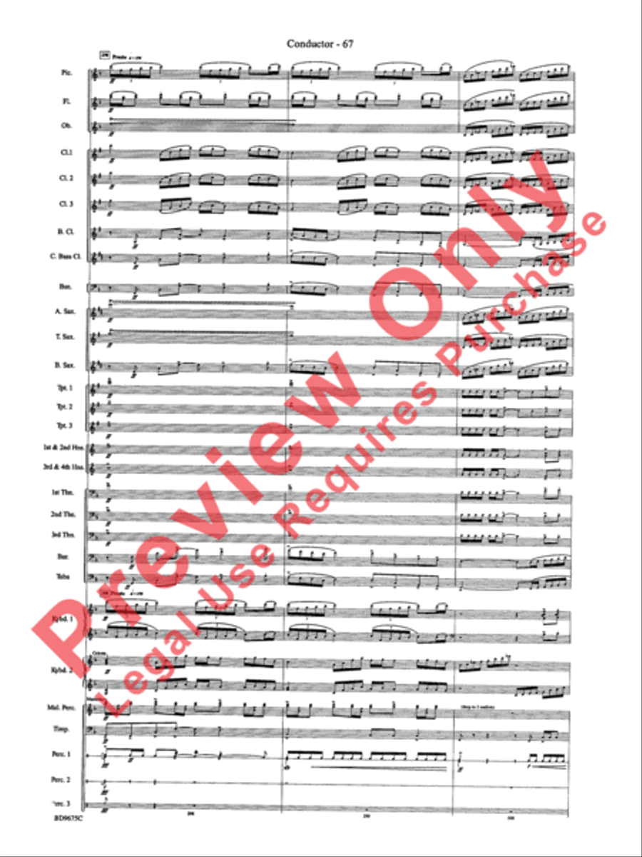 Twelve Seconds to the Moon Concert Band scores gallery preview page 70
