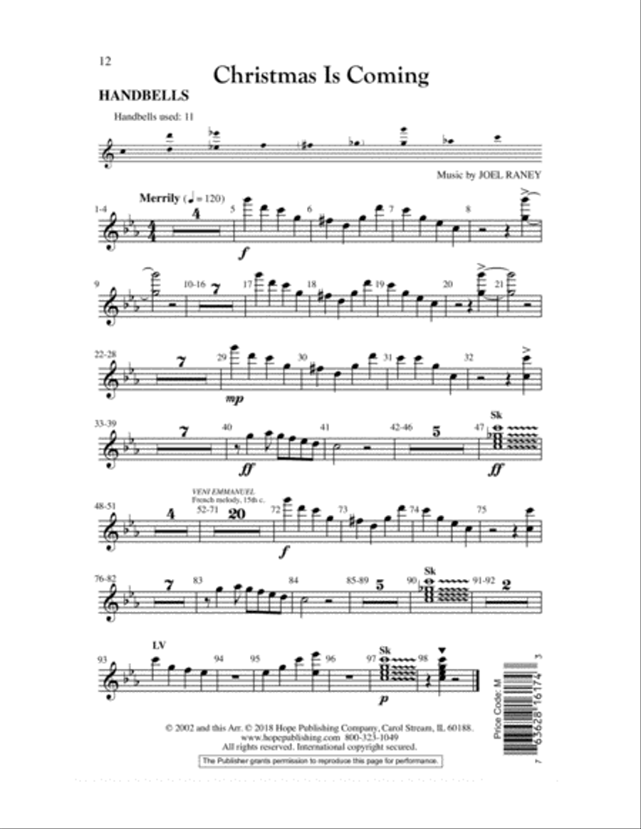 Christmas Is Coming Christmas Is Coming Choir scores gallery preview page 12