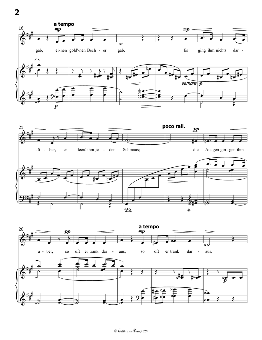 Der konig von thule, by Liszt, S.278, in f sharp minor Voice scores gallery preview page 4