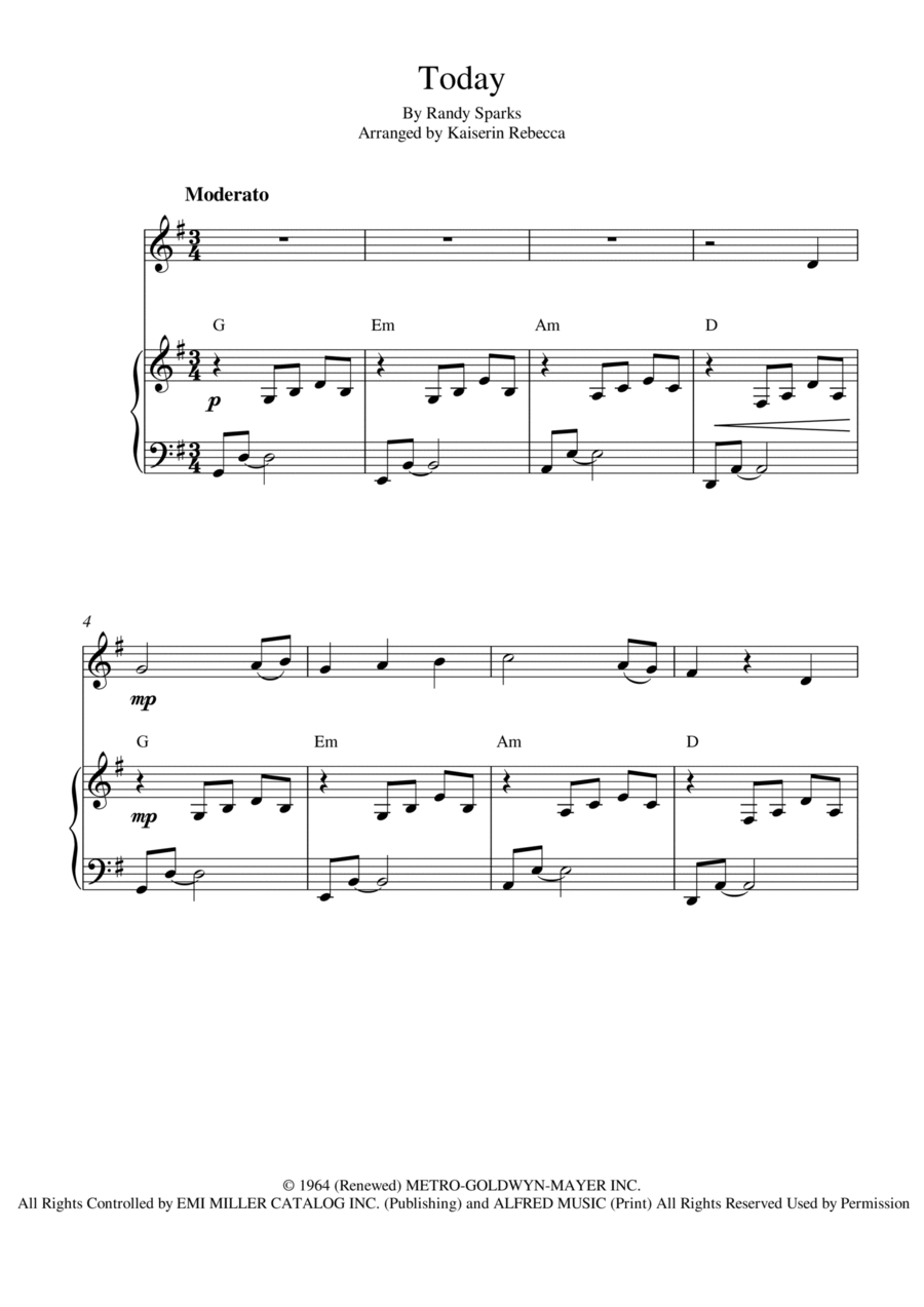 Today Piano scores gallery preview page 1