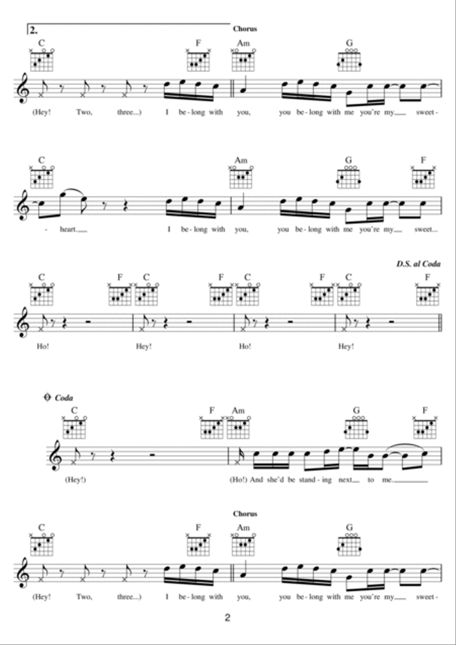 Ho Hey Piano scores gallery preview page 2