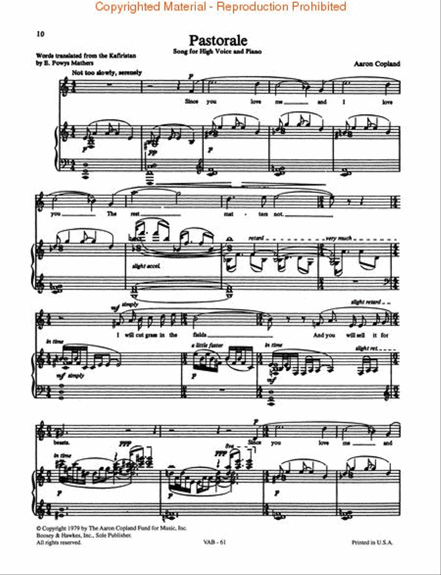Aaron Copland – Song Album High Voice scores gallery preview page 3