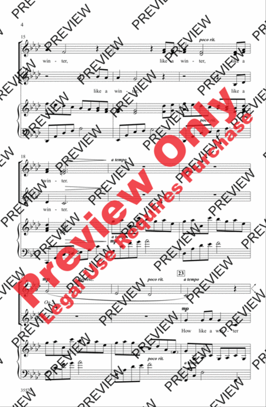 How Like a Winter Women's Choir scores gallery preview page 4