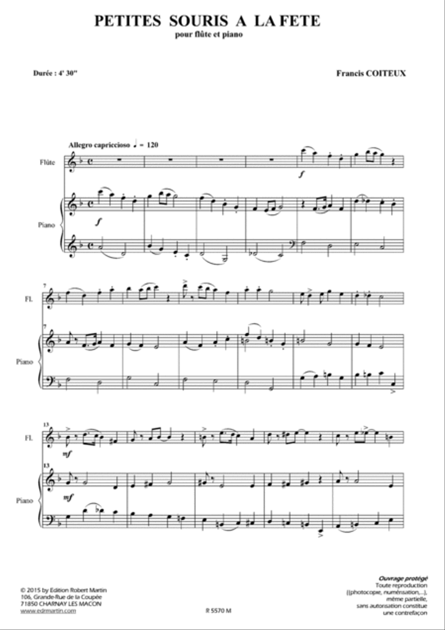 Petites souris à la fête Petites souris à la fête Piano Accompaniment scores gallery preview page 2