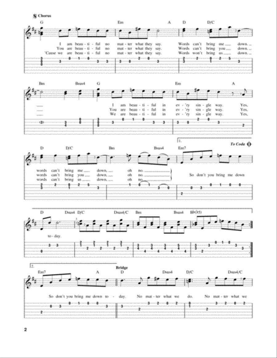 Beautiful Acoustic Guitar scores gallery preview page 2