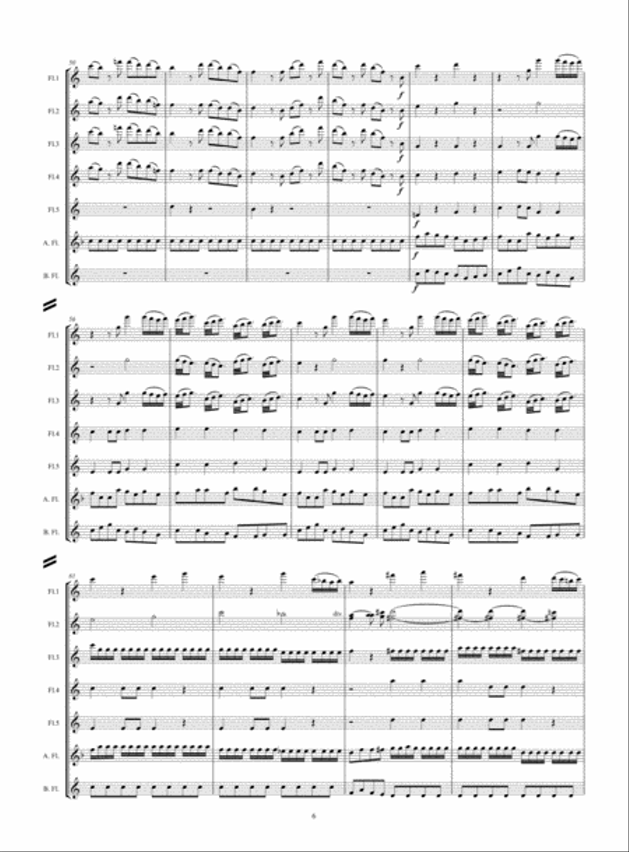 L'Amore Industrioso arr. Flute Choir Flute Choir scores gallery preview page 6