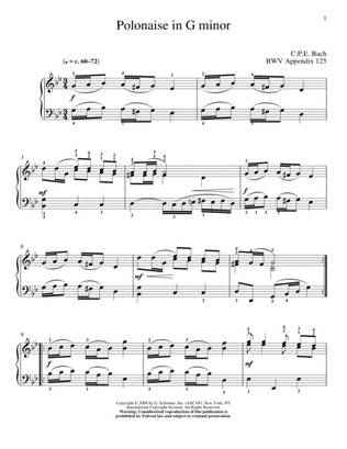 Polonaise In G Minor, BWV App. 125