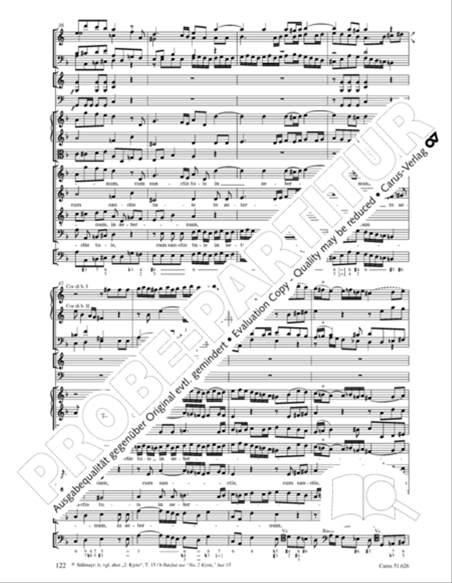 Missa longa in C major (Missa longa in C) 4-Part scores gallery preview page 134