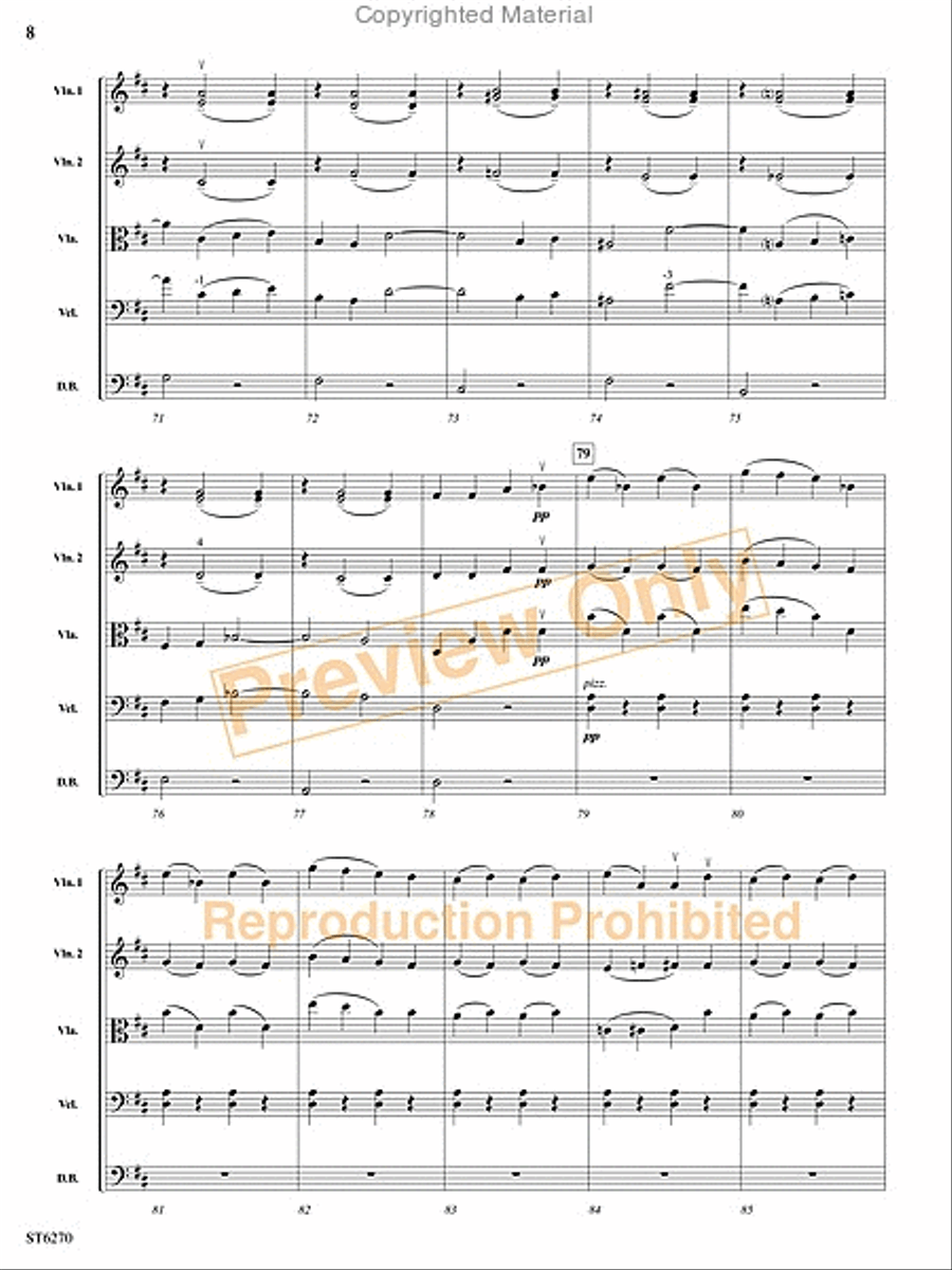 Themes from Romeo and Juliet String Orchestra scores gallery preview page 9