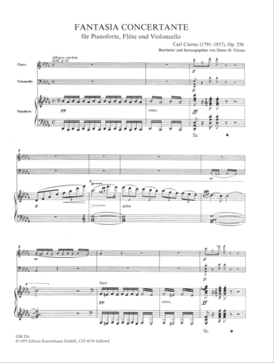 Fantasia concertante for flute, cello and piano Flute scores gallery preview page 2