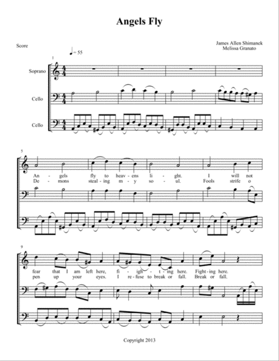 Angels Fly Small Ensemble scores gallery preview page 3