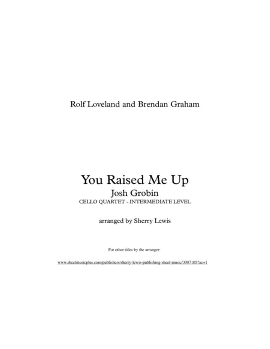 You Raise Me Up Cello scores gallery preview page 2