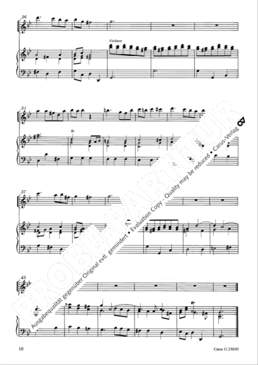 Concerto in B flat major Recorder scores gallery preview page 11
