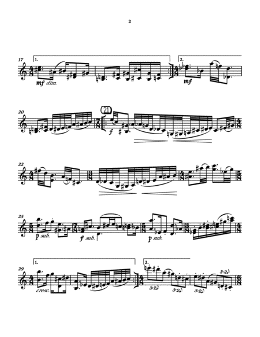 Nightmares in Dreamland for Solo Violin Violin Solo scores gallery preview page 4