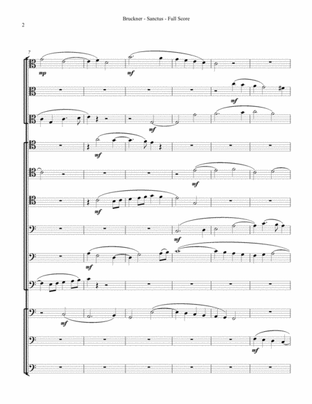 Sanctus from Mass No. 2 in E minor for 12-part Trombone Ensemble