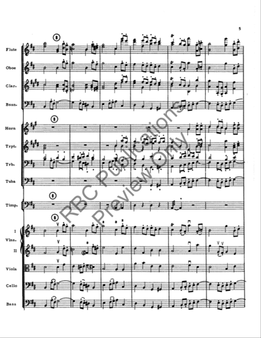 Gavotte One And Two Suite In D (Score) Full Orchestra scores gallery preview page 6