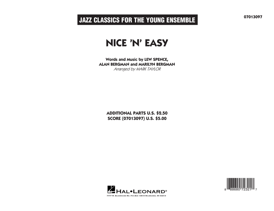 Nice 'n' Easy - Conductor Score (Full Score) Jazz Ensemble scores gallery preview page 1