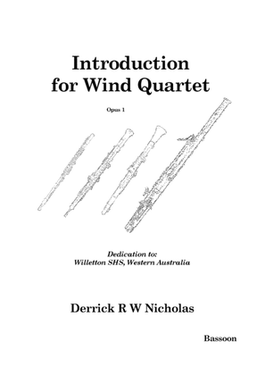 Introduction for Wind Quartet (Bassoon)