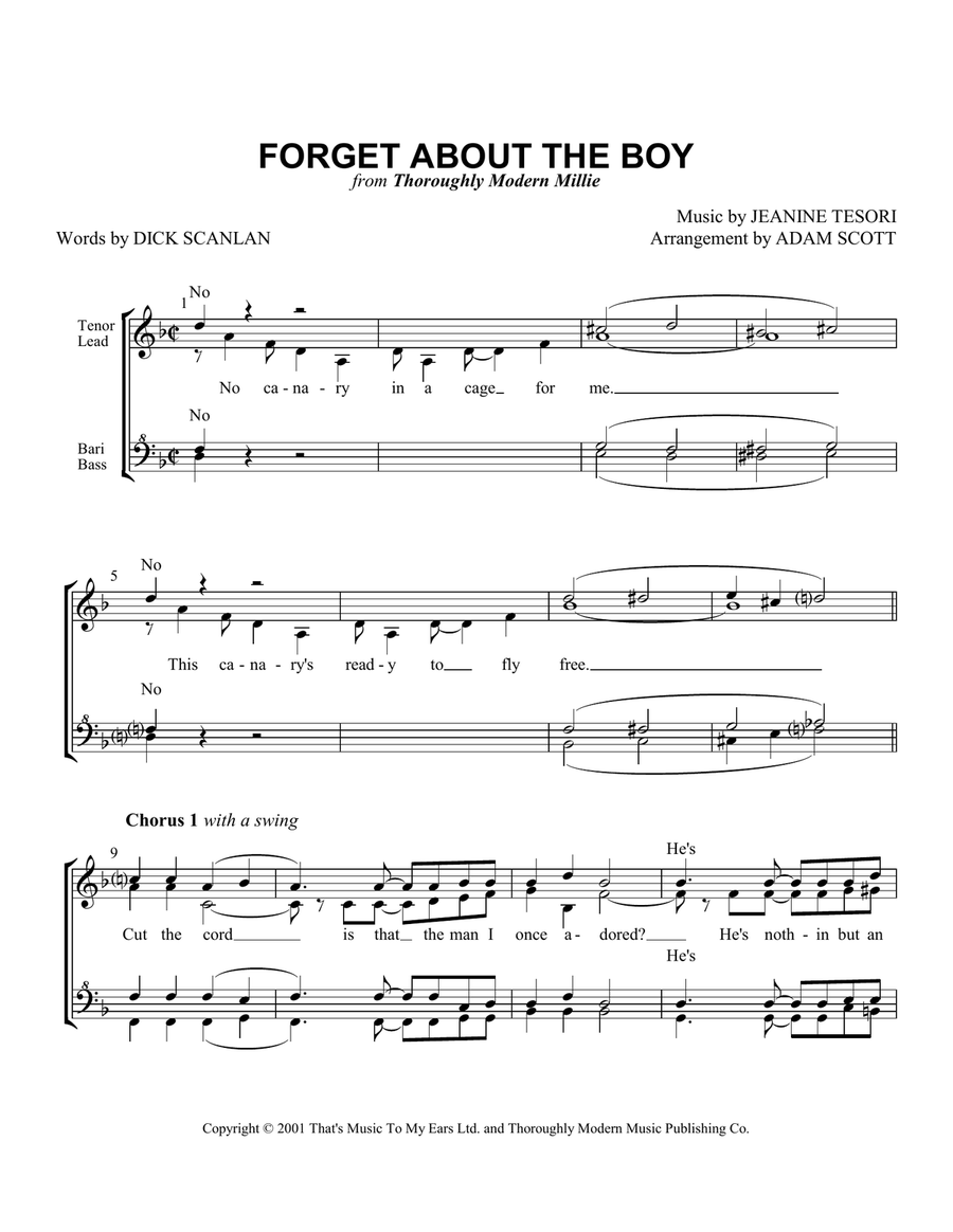 Forget About The Boy Forget About The Boy SSA scores gallery preview page 1