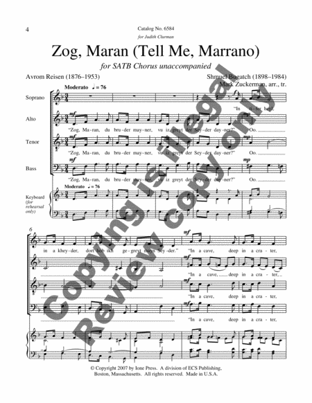 Zog, Maran (Tell Me, Marrano) image number null
