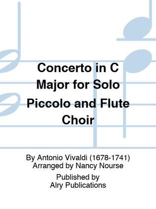 Book cover for Concerto in C Major for Solo Piccolo and Flute Choir