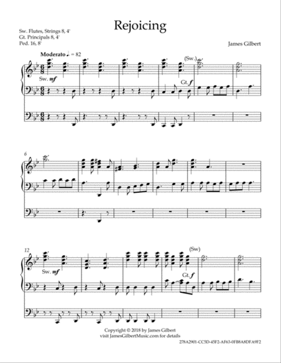 Rejoicing Organ Solo scores gallery preview page 2
