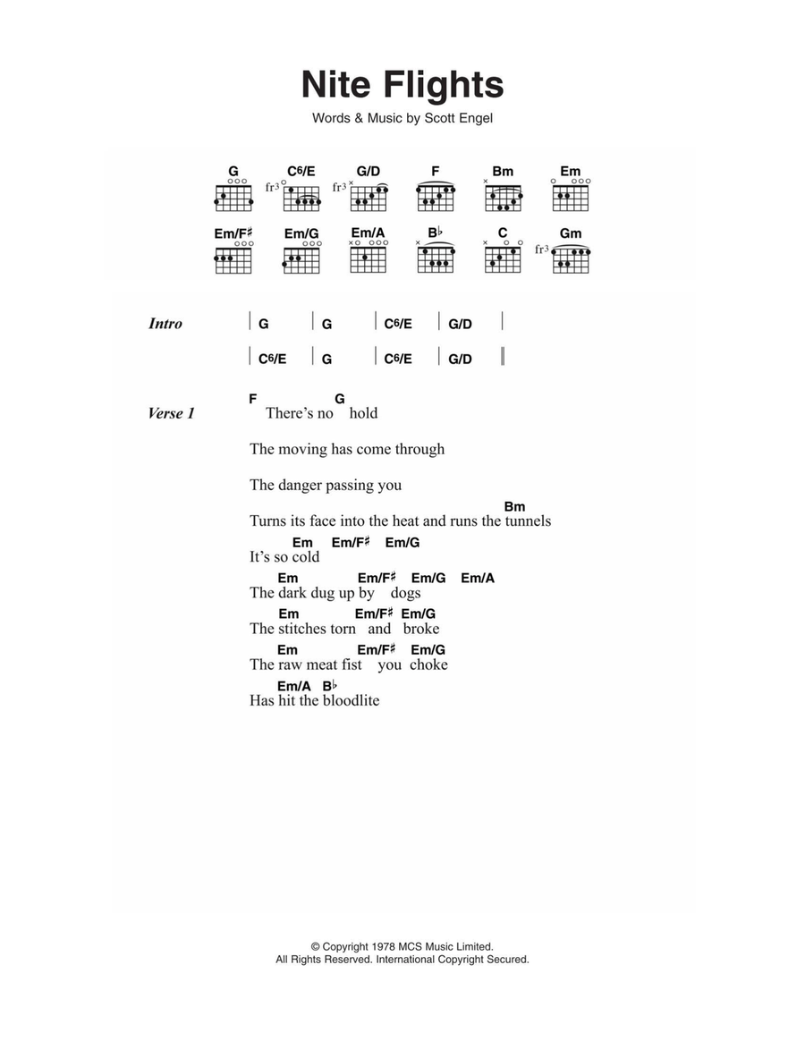 Nite Flights Acoustic Guitar scores gallery preview page 1