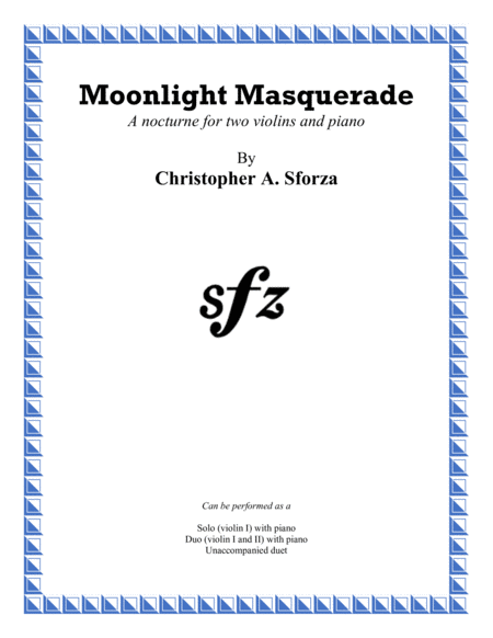 Moonlight Masquerade, for two violins and piano image number null