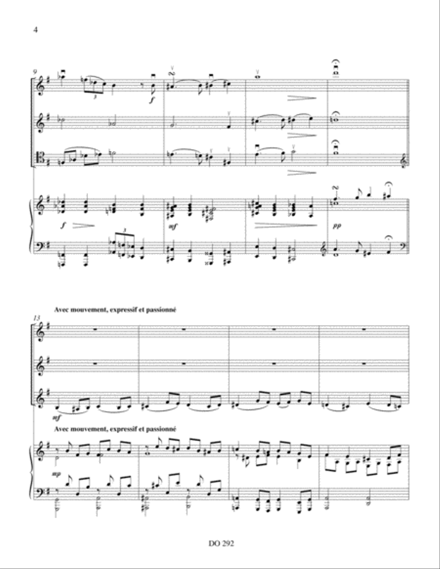Quatuor (vln / vla / cello / pno) Cello scores gallery preview page 4