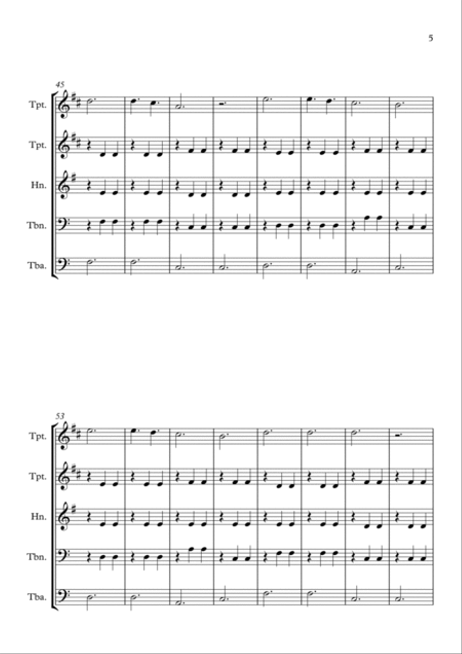 La Valse D'amelie Brass Ensemble scores gallery preview page 5