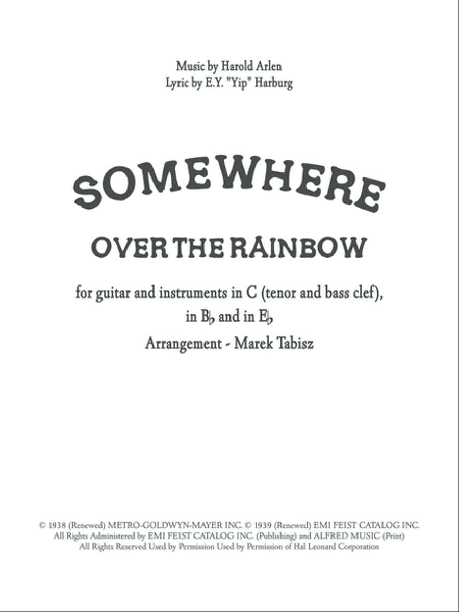 Over The Rainbow Small Ensemble scores gallery preview page 1