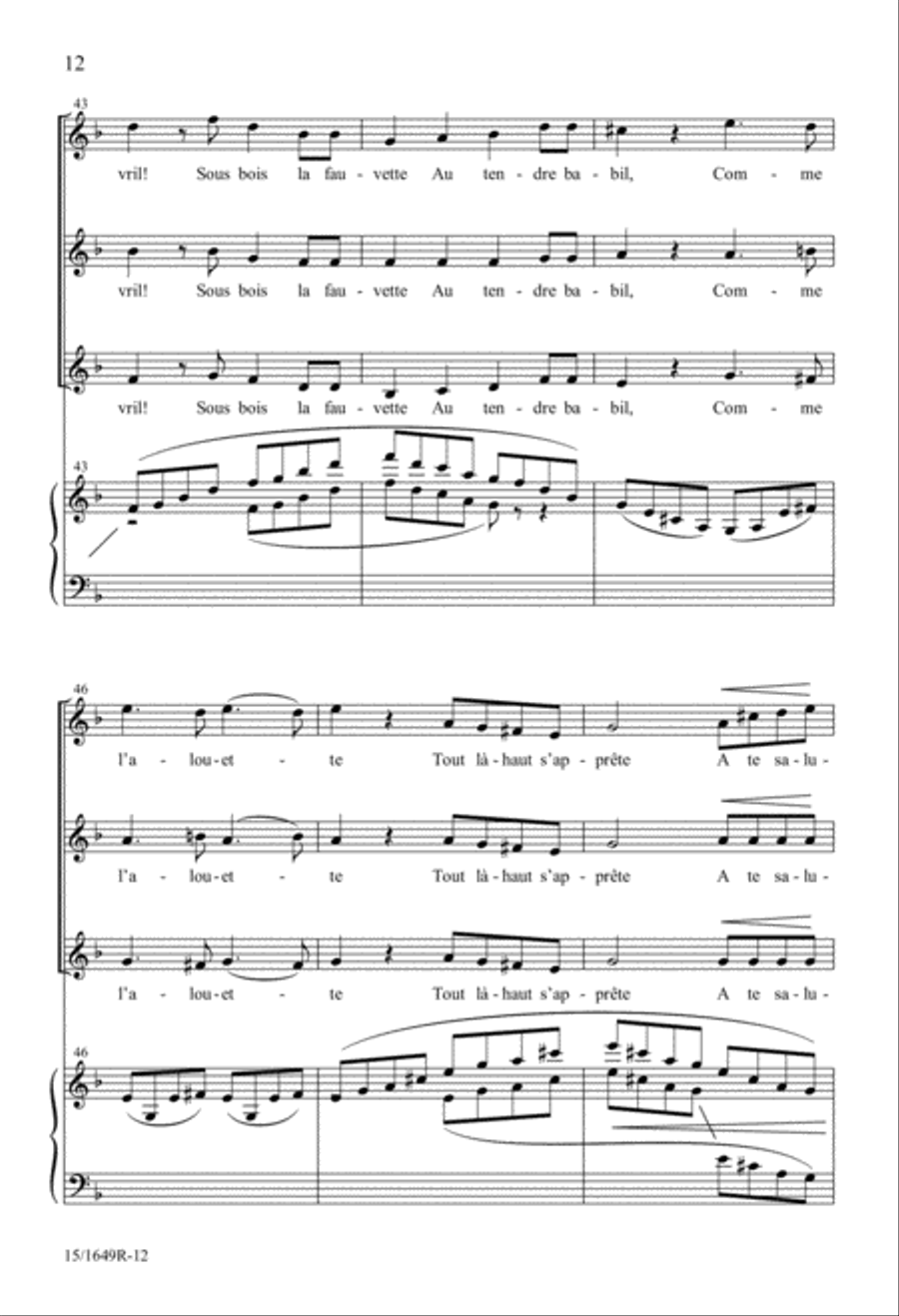 Salut au Chevalier Printemps SSA scores gallery preview page 12
