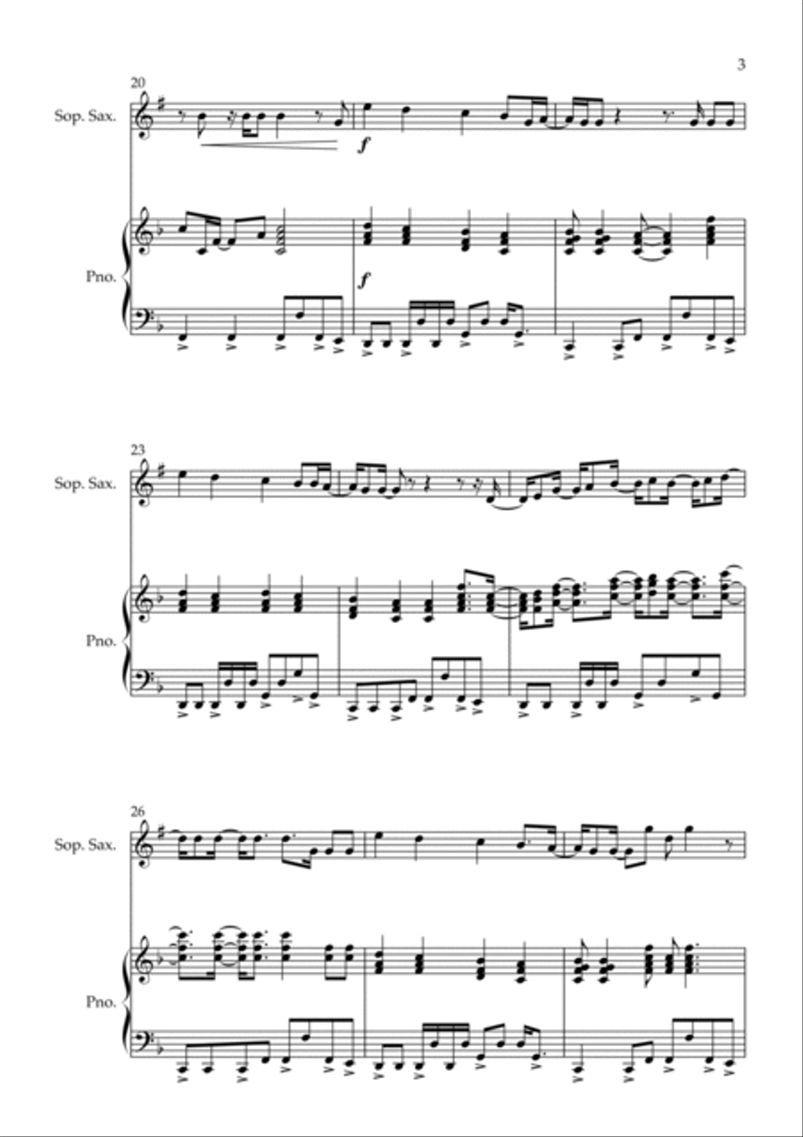 Dynamite Dynamite Soprano Saxophone scores gallery preview page 3