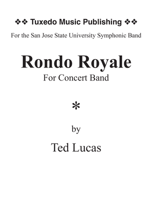 Rondo Royale, for Concert Band - Score Only