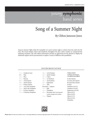 Book cover for Song of a Summer Night: Score