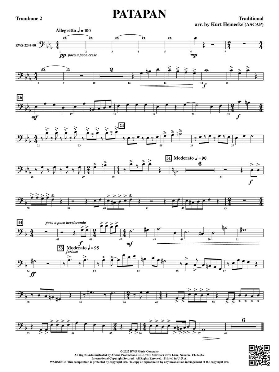Patapan: 2nd Trombone