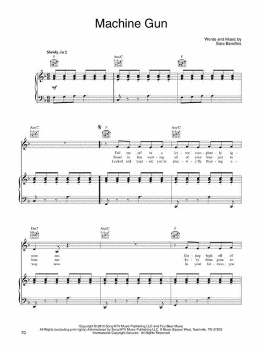 Sara Bareilles – Kaleidoscope Heart Piano, Vocal, Guitar scores gallery preview page 8